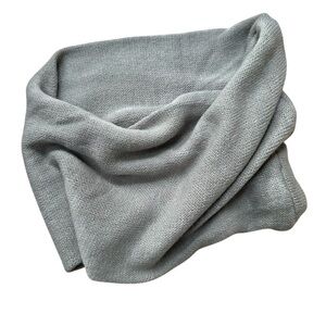 Super Warm Gray Knit Neck Gaiter Scarf